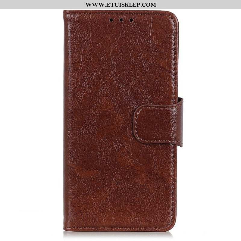 Etui Folio do Xiaomi Redmi Note 12 5G Dwoina Skóry Nappa